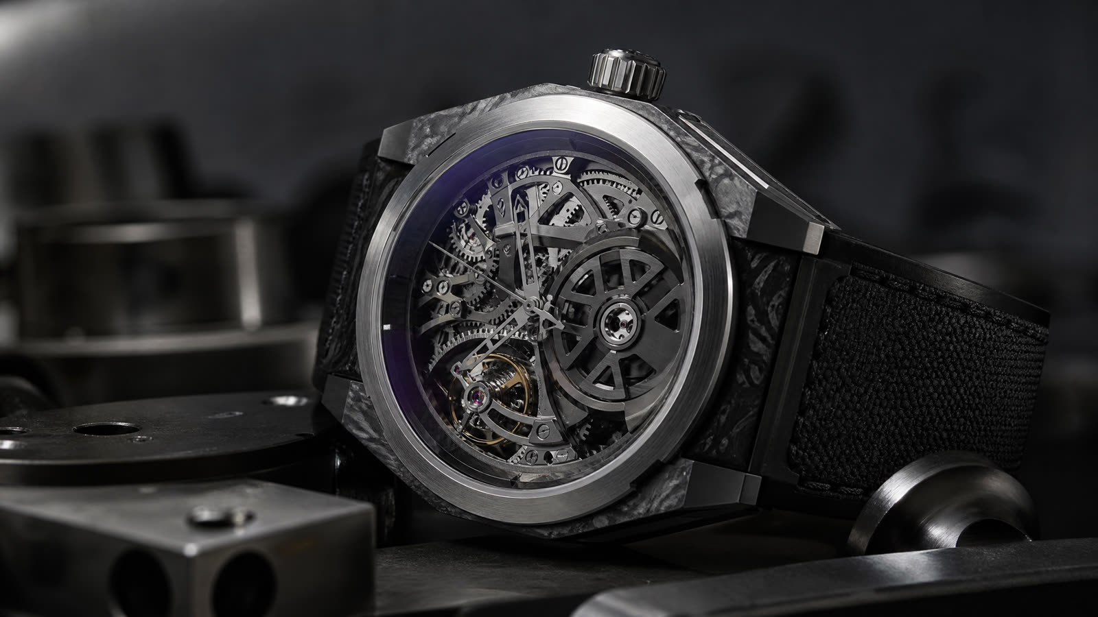 Custom mechanical watch close-up